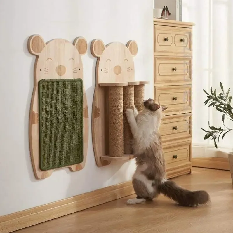 

Cat Scratcher House Pet Toys Cat Tower Pet Accessories Vertical Wall Sticker Cat Climbing Frame Scratching Post Wear-resistant