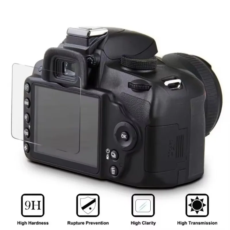 9H Hardness Tempered Glass Screen Protective Cover Film, Anti‑Scratch Clear Film for Sony ZVE10 and Alpha A6100 Digital Cameras