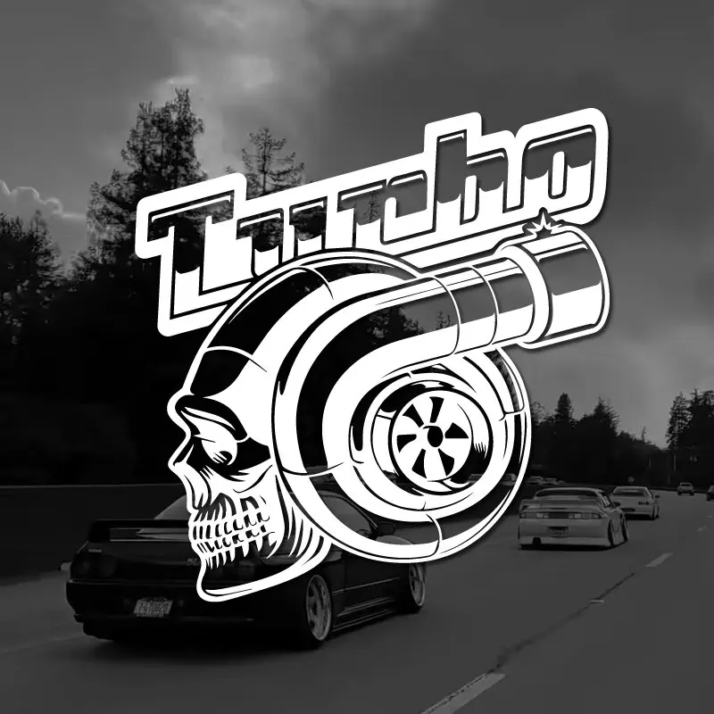 Autocollants de course en vinyle imperméables SKULL TURBO, autocollants Skull Turbo pour voiture, camion, moto, fenêtre, ordinateur portable, décoration murale