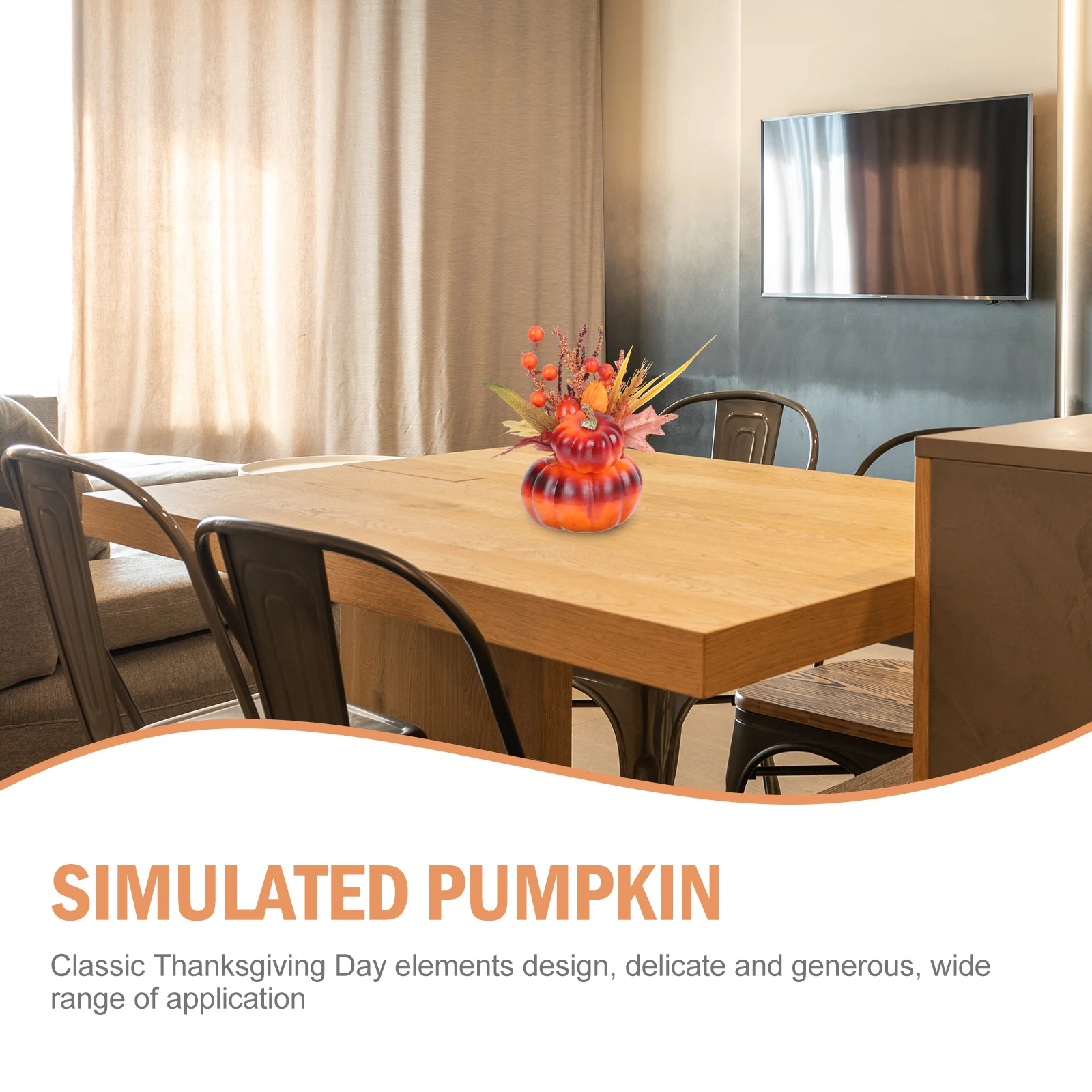 

Foam Pumpkin Decoration Ornament Party Supply Centerpiece Table Decorations Thanksgiving Faux