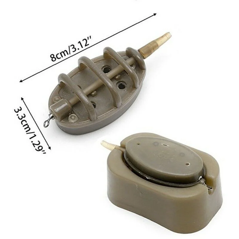 FLYSAND مضمنة طريقة المغذية قالب الطعم قاذف الطعم راسيا شبوط الصيد الطعم حامل الصيد الطعم حامل أداة مغذيات 8 أحجام