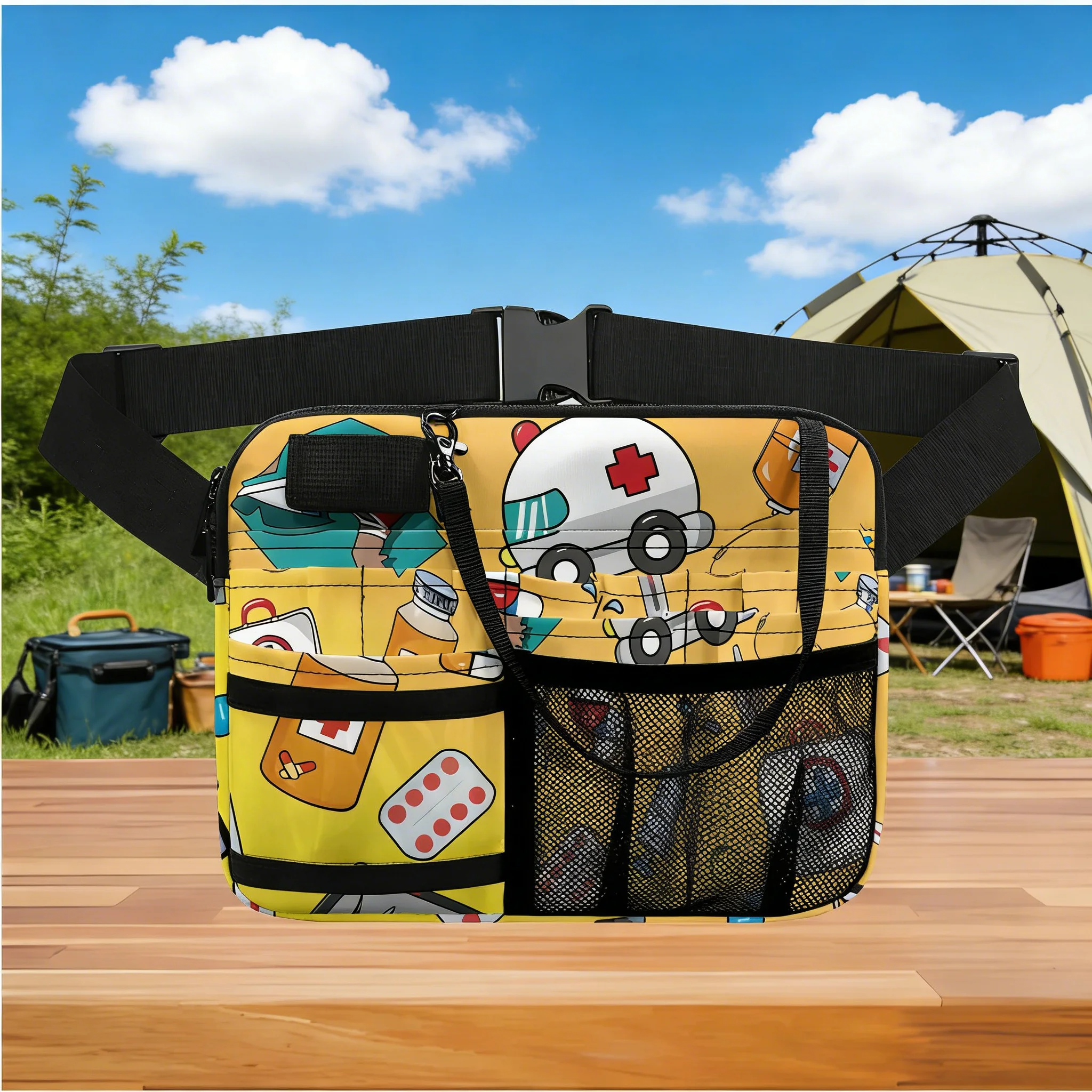 

Симпатичная поясная сумка «Панда-доктор», многофункциональная сумка-бананка с ремнем, водонепроницаемый чехол для медицинских работников