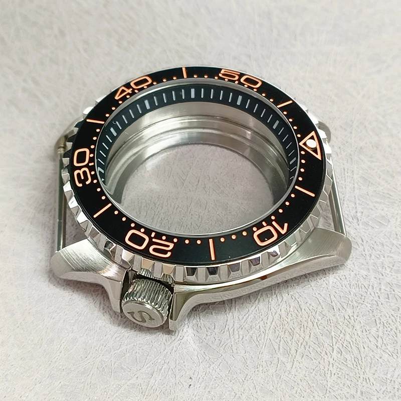 42mm Silber Uhrengehäuse Kuppel Saphirglas passen 7 s26 nh35 nh36 Uhrwerk transparente Rückseite 28,5 Zifferblatt Männer Tauch gehäuse