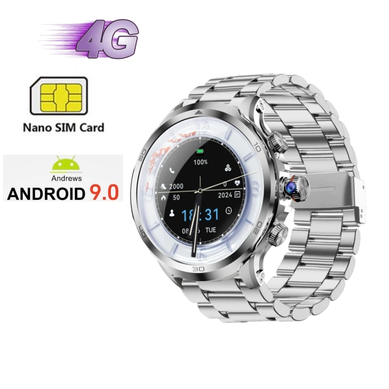 H19 Smart Watch WIFI 4G Network 9MP Camera GPS Tracker 1990mAh 1.95