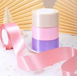 25yards/roll 4cm Satin Ribbon for Gift Wrapping Bows Making Floral Bouquets DIY Wreaths Sewing Projects Wedding Party Decor