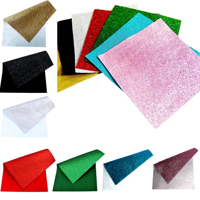 Glitter Felt,Non-Woven Glitter Felt Fabric,DIY craft supplies,1.2 mm Thickness