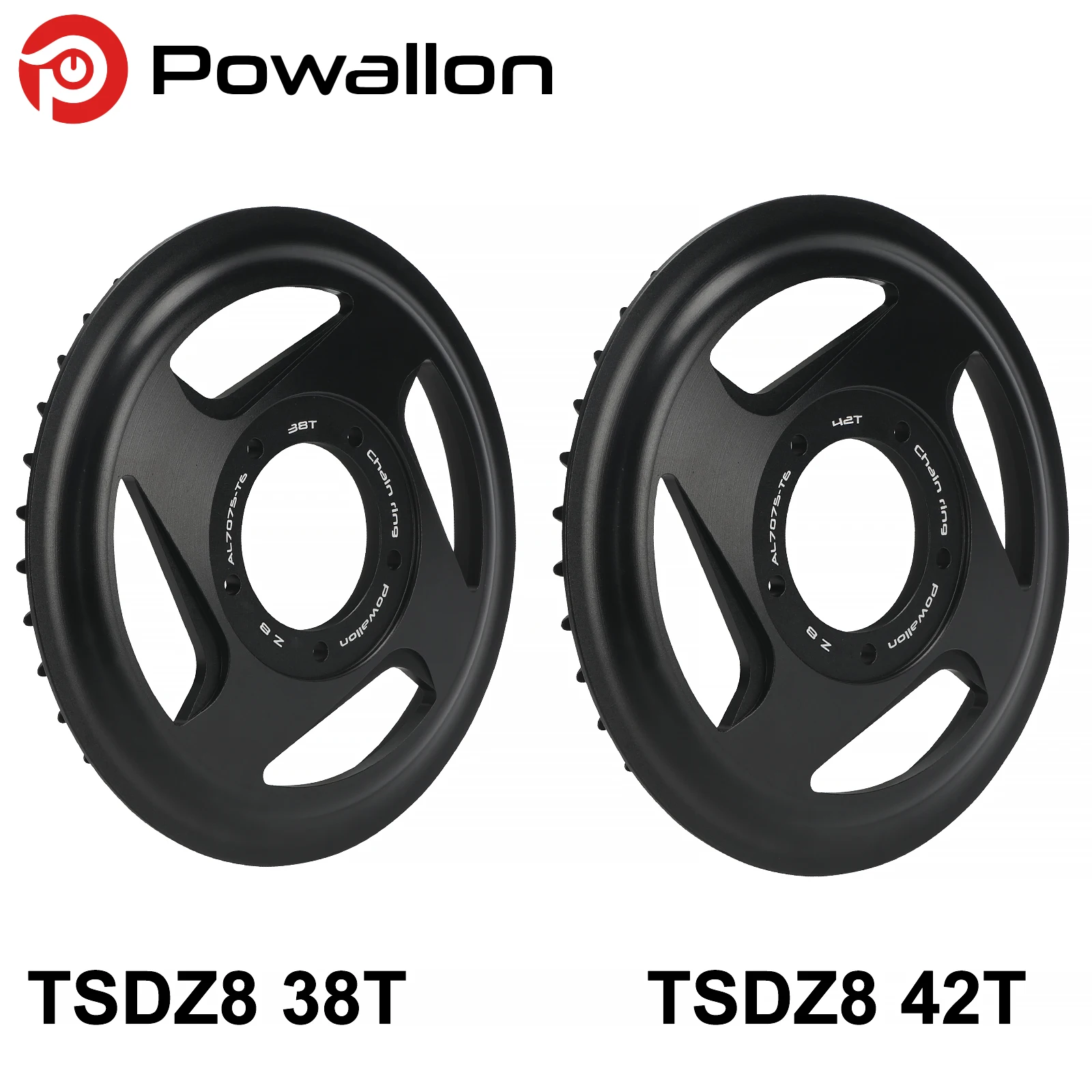 

38 42T Offset Chainring with Guard – Integrated Chainwheel for Tongsheng Mid-Drive Motor E-bike Conversion Kits