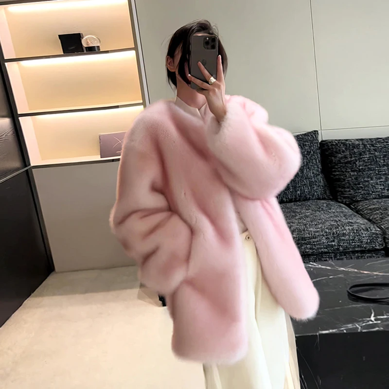 

Thiened Medium-Length Faux Fur Coat for Women by CCCHEUNG Commute Sle Long Sve Tee Button Closure