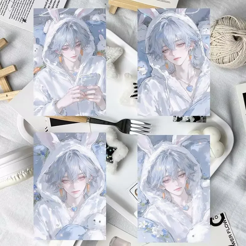 Новая игра «Шэнь Син Хуэй» «Глубокий космос», периферийные устройства в стиле аниме, маленькая открытка с кроличьими ушками, самодельные маленькие открытки, открытка