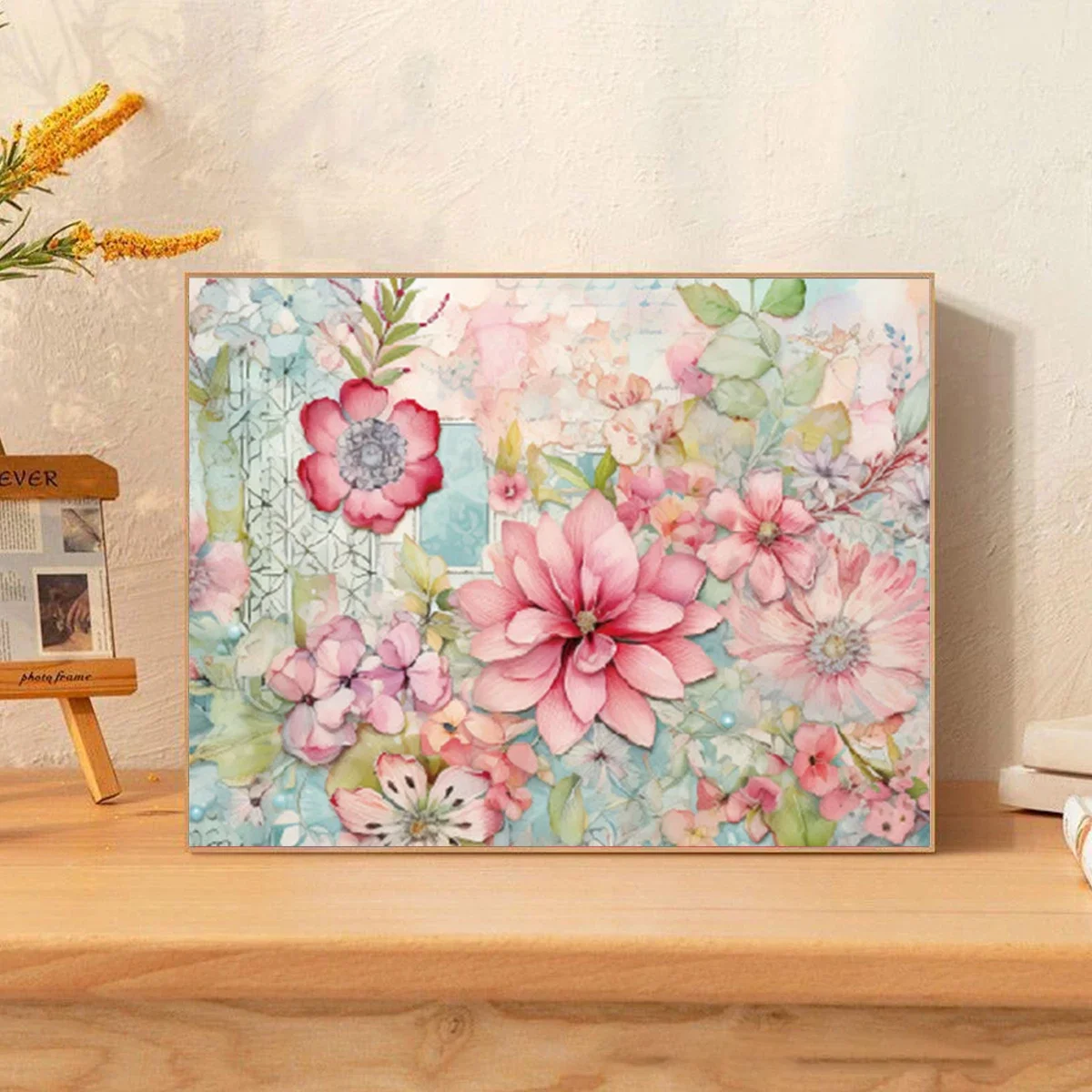 Pegatinas de manual de flores y plantas, Material decorativo de papel para manualidades, diario, álbum de recortes, fondo, 24 unids/lote por caja