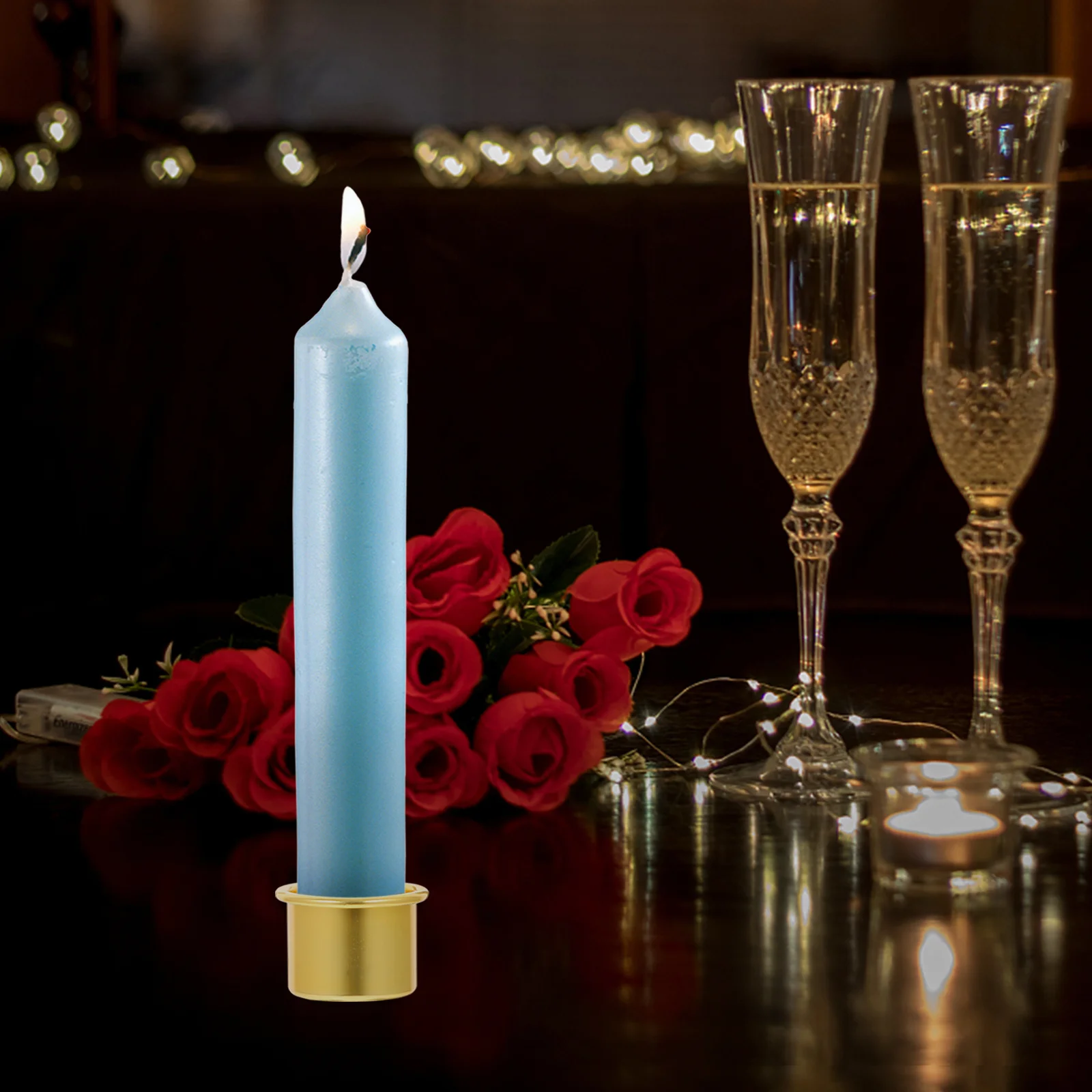 

30Pcs Golden Aluminum Cup Candlestick Holder Cup for DIY Tea Light Making Containers Bulk Decorative Votive