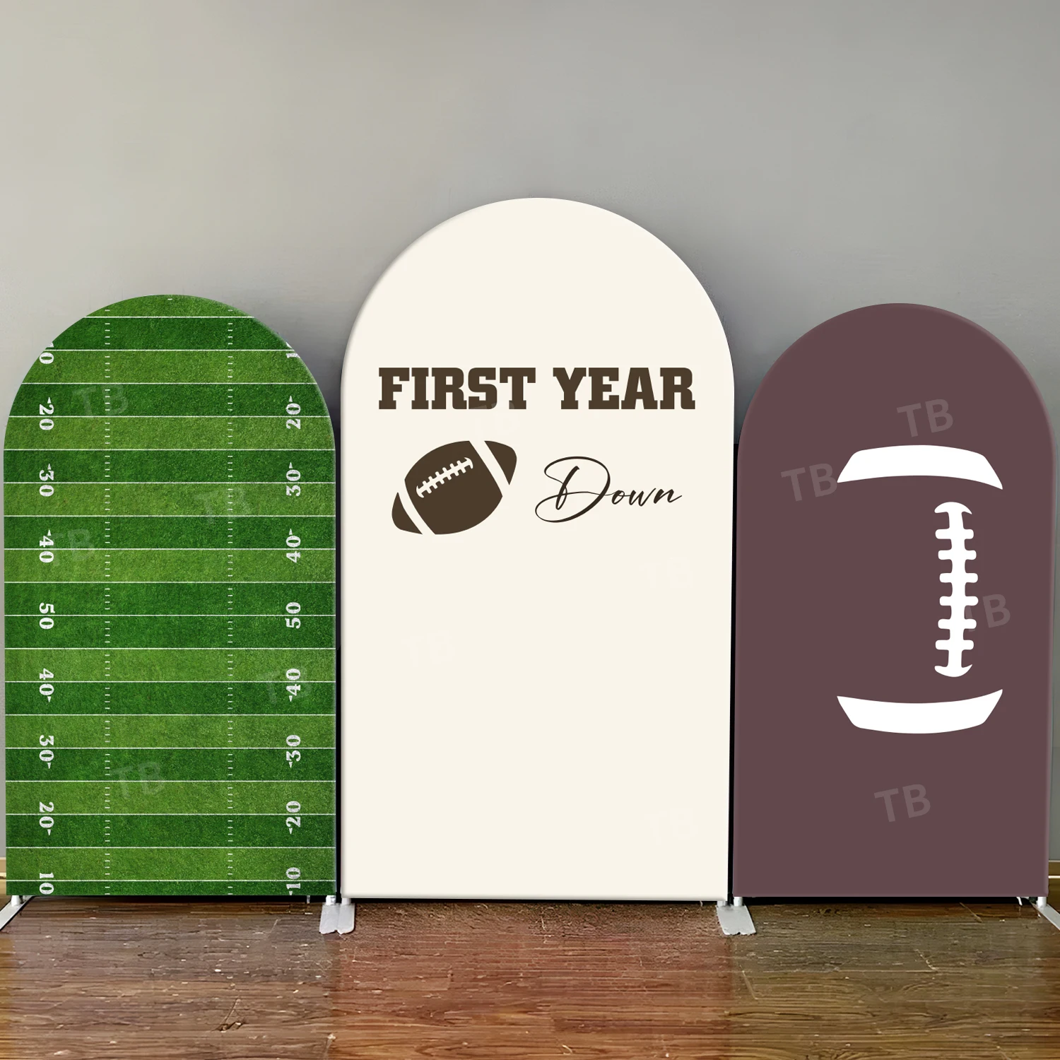

Football Theme Arch Backdrop Cover for Boy Sport First Year Down Birthday Party BabyShower Photography Background Wall Supplies
