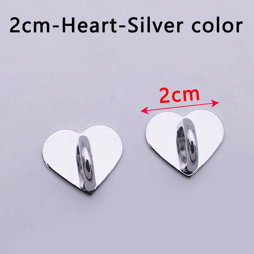 5PCS Kawaii Adhesive Metal Heart Phone Charm Ring Stand image