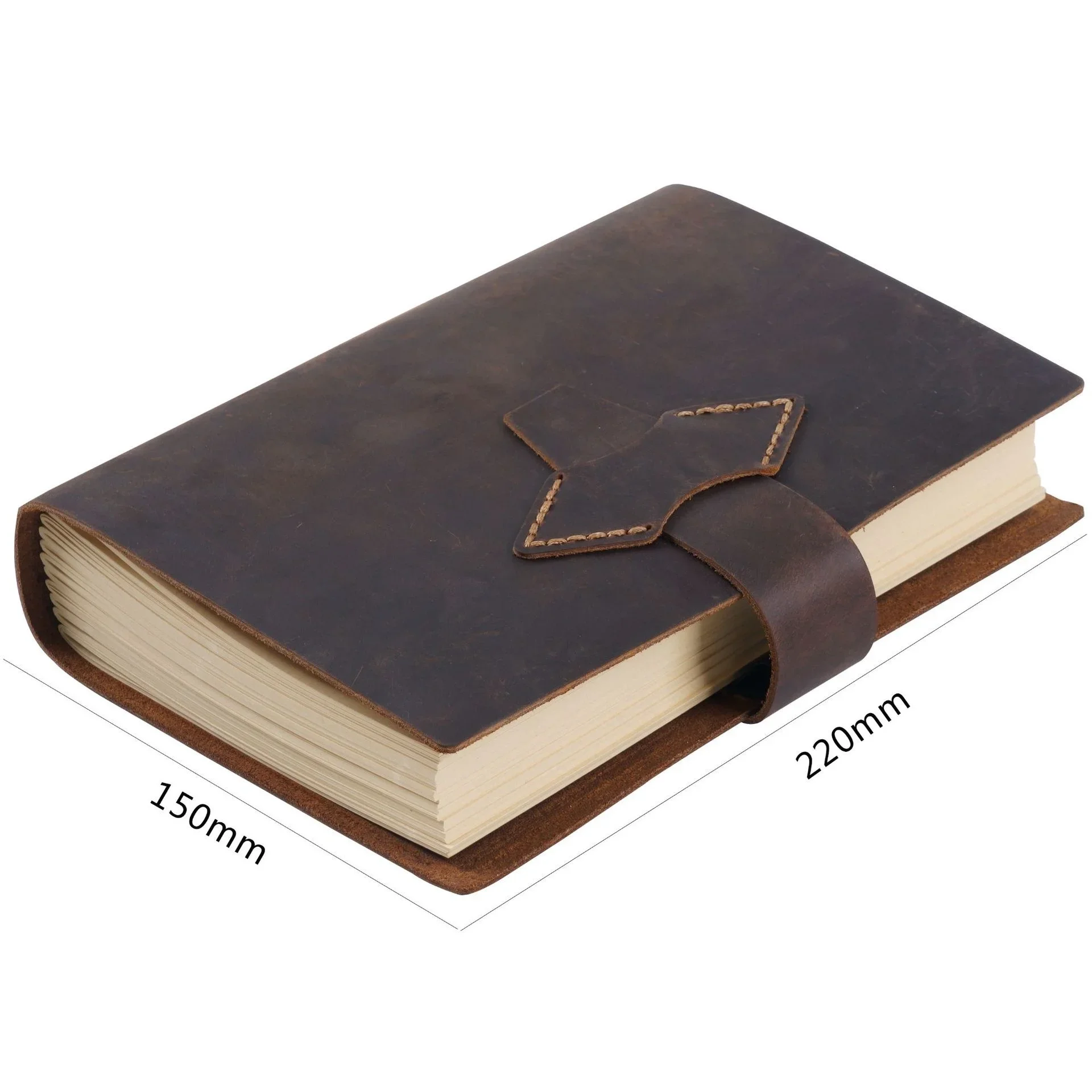 Genuine Leather A5 Size Sketchbook Retro Diary with Pen Loop Neutral Cowhide Notepad Handmade Notebook Planner Wholesale