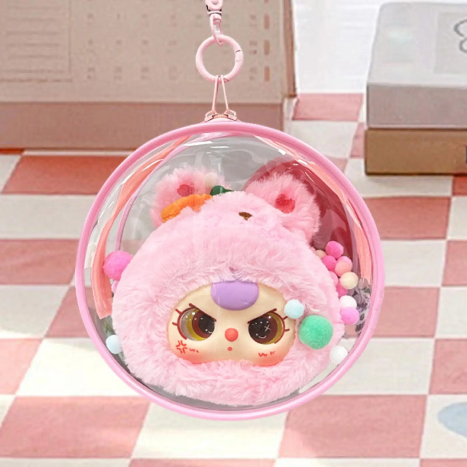 Clear Doll Storage Bag Portable Mini Doll Storage Bag Collectibles Display Case for Mini Figure for Doll Collectors Collectors