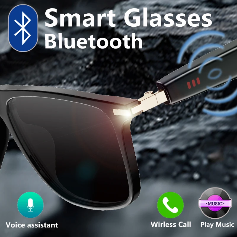 

LIGE модные умные солнцезащитные очки для наушников IP68 водонепроницаемые уличные УФ-защита умные очки сенсорный Bluetooth-вызов голосовой помощник