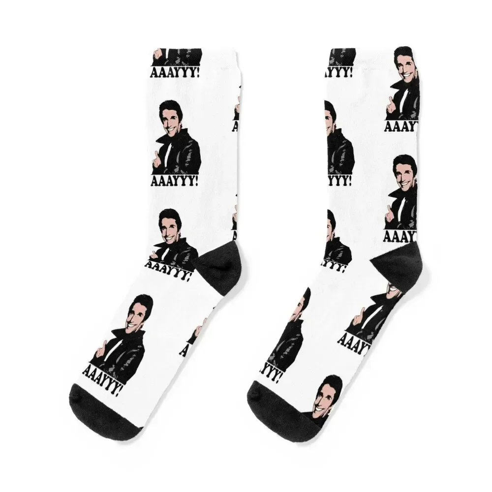 The Fonz Happy Days Aaayyy! Essential Socks with print loose man luxe Girl'S Socks Men's