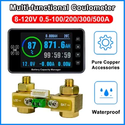 VA9910 Coulometer Multi-functional Battery Capacity Tester Voltmeter Ammeter Battery Detecter 8-120V 3.5 inch Diverter With Base