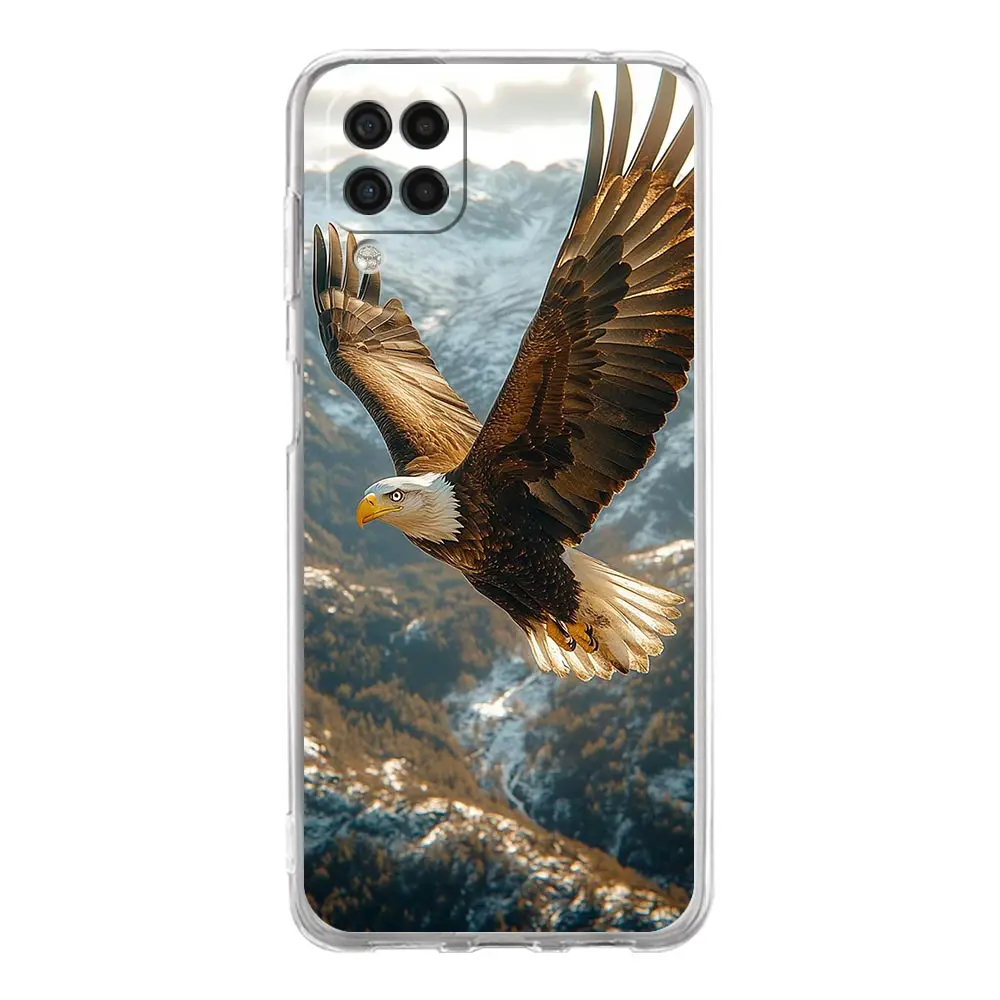 حافظة لهاتف سامسونج جالاكسي A17 A13 A15 A25 A35 A51 A55 A71 A21S A11 A31 A41 A23 A53 A73 A32 5G A03S A05s غطاء النسر