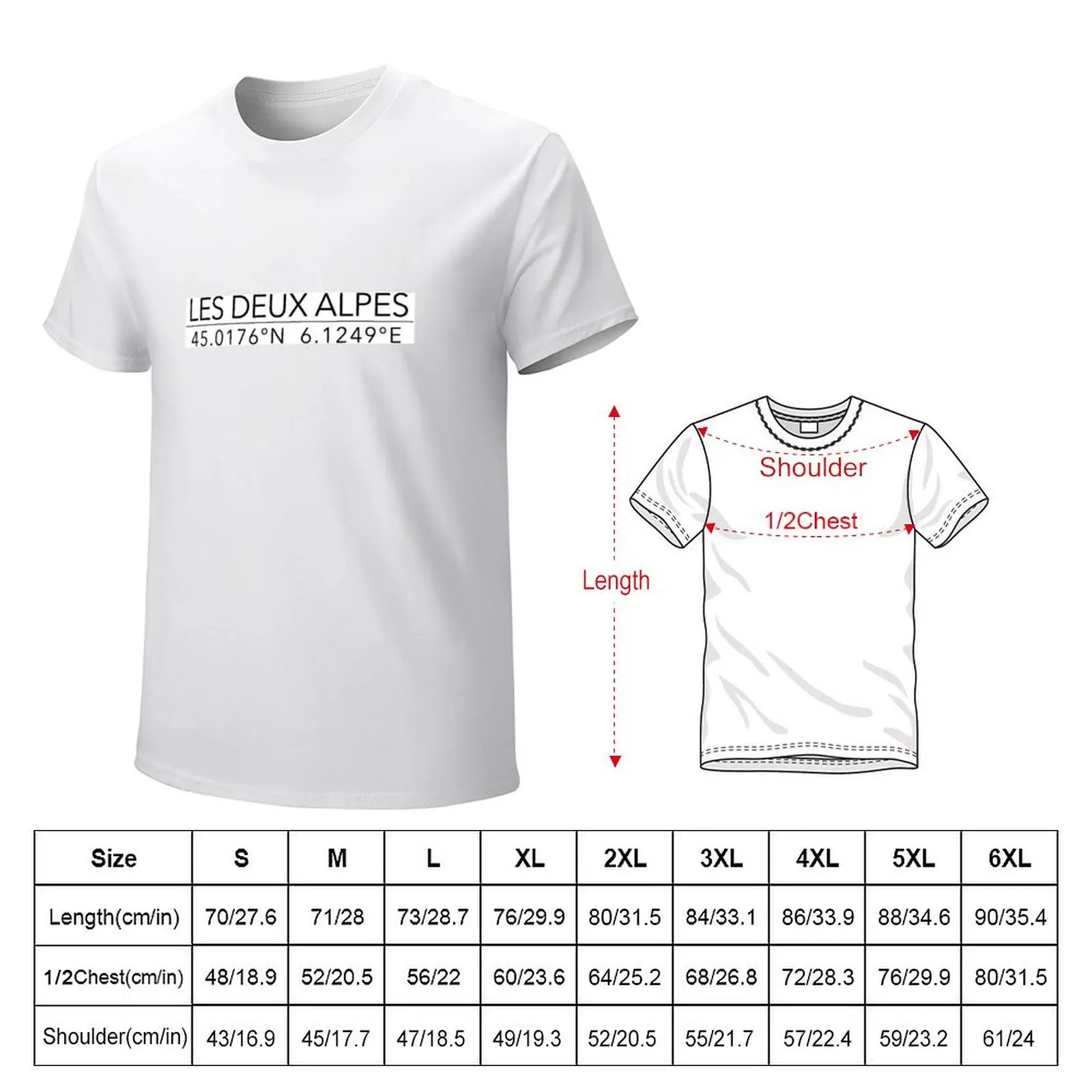 les deux alpes T-Shirt quick drying plus size tops t shirts for men graphic