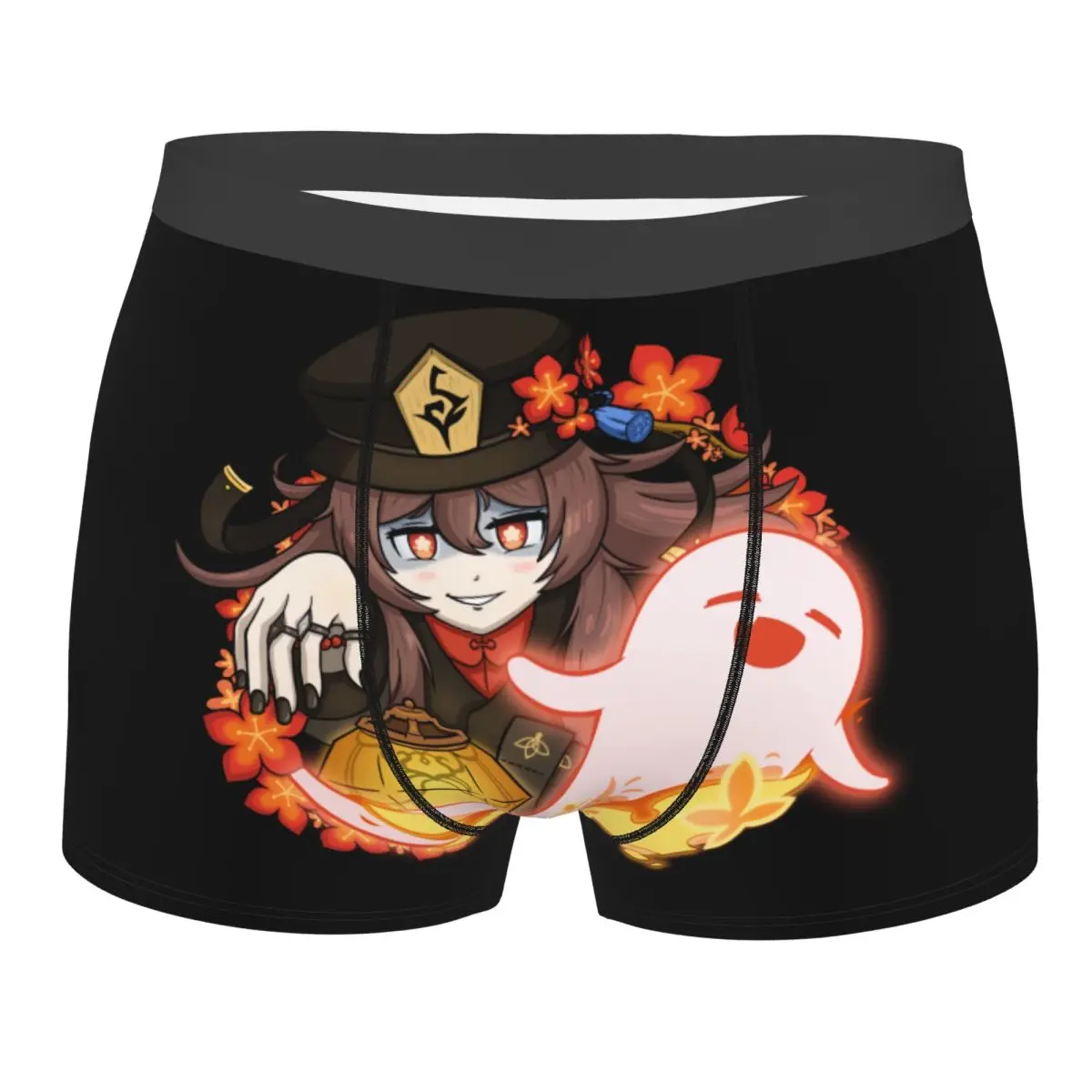 Hu Tao Ghost Genshin Impact Underwear Men Sexy Printed Custom Spirit Soother Boxer Shorts Panties
