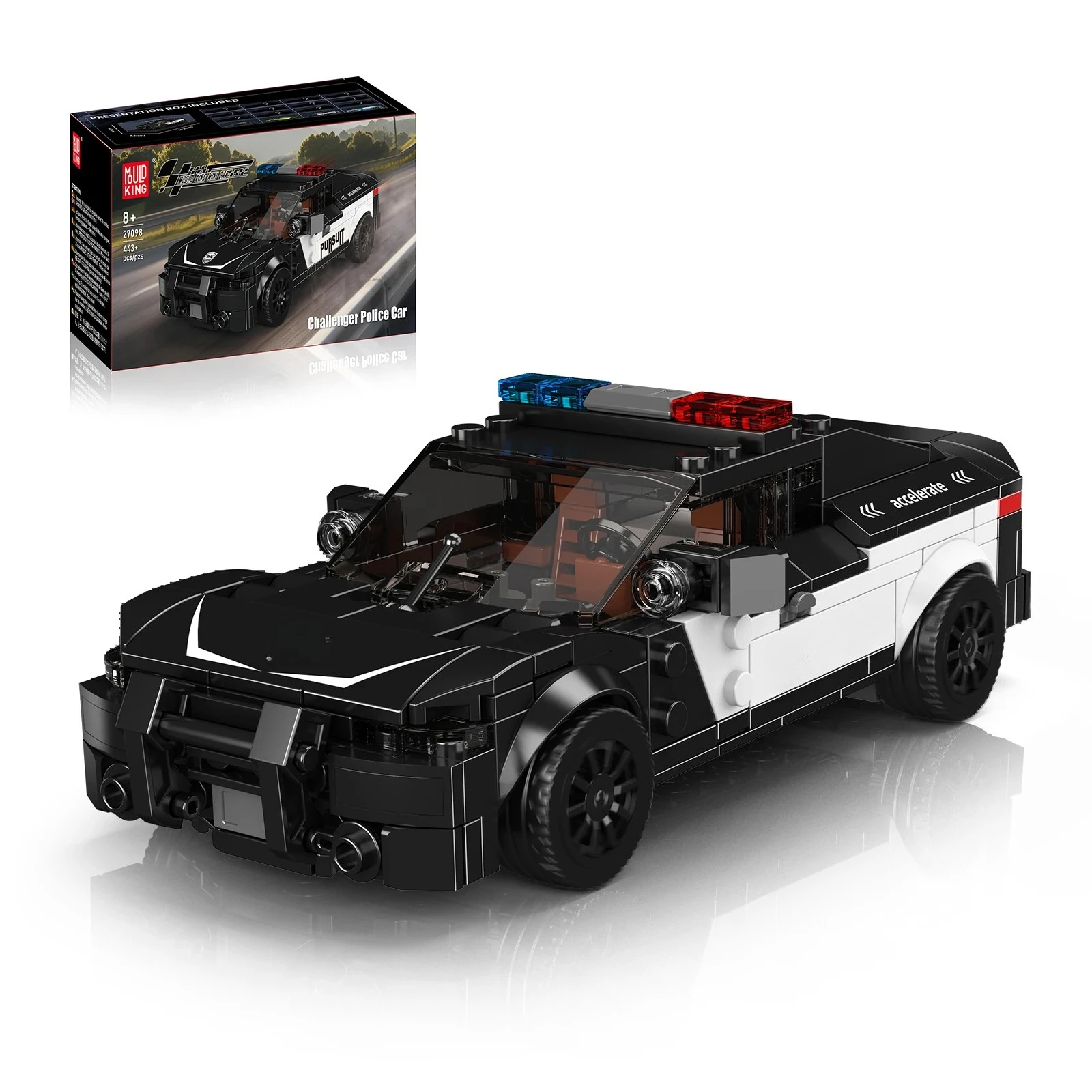 MOLD KING 27097 27098 27099 coche de carreras deportivo SC63 499P modelo de bloques de construcción con caja de exhibición ladrillos de montaje regalo de Navidad