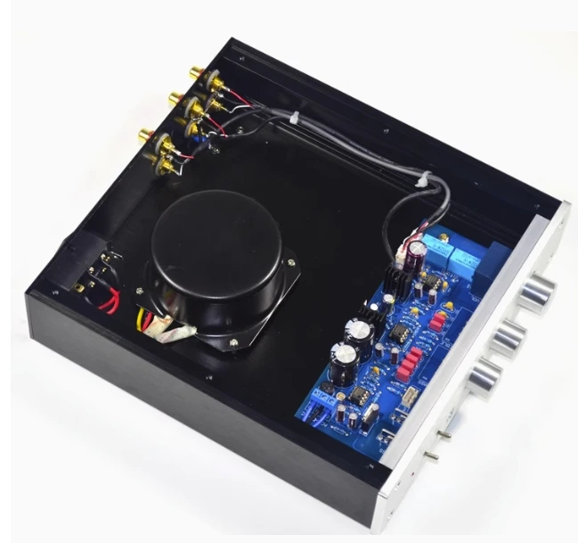 AV2 Tone Pre-Amplifier, Fever HiFi Pre-Amplifier 2 Inputs with Pass-Through and Headphone Amplifier DIY