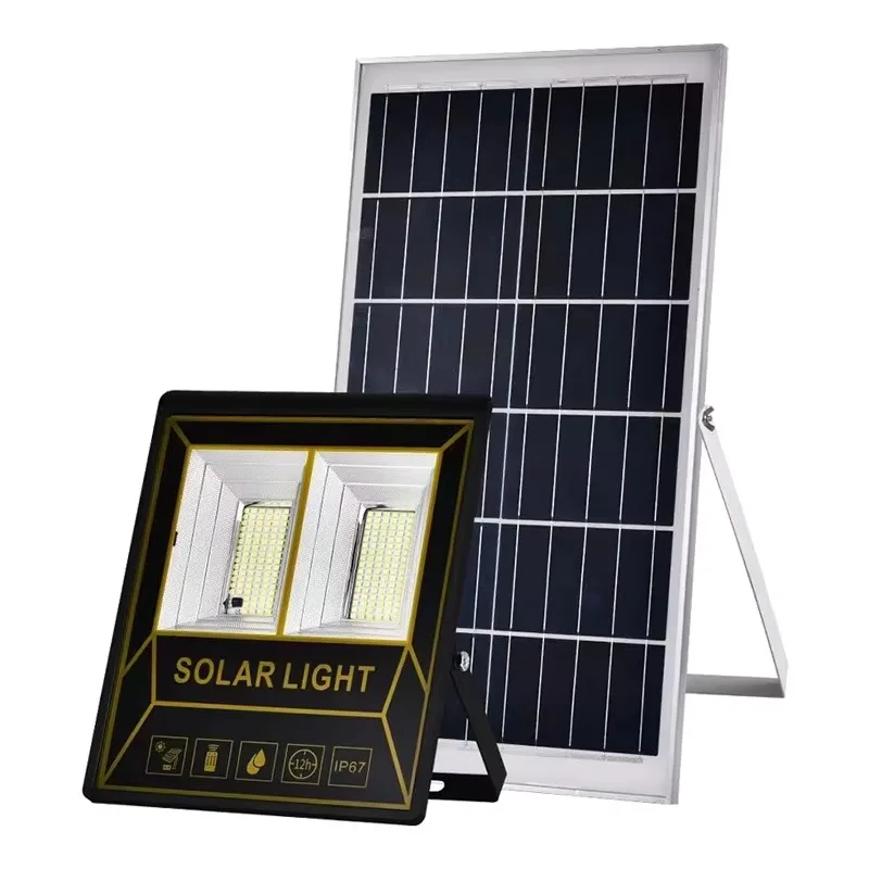 كشاف ضوء في الهواء الطلق مقاوم للماء التحكم عن بعد عالية الطاقة التصحيح صمام ثنائي باعث للضوء ضوء الحديقة الشمسية 60 واط إلى 1000 واط #2