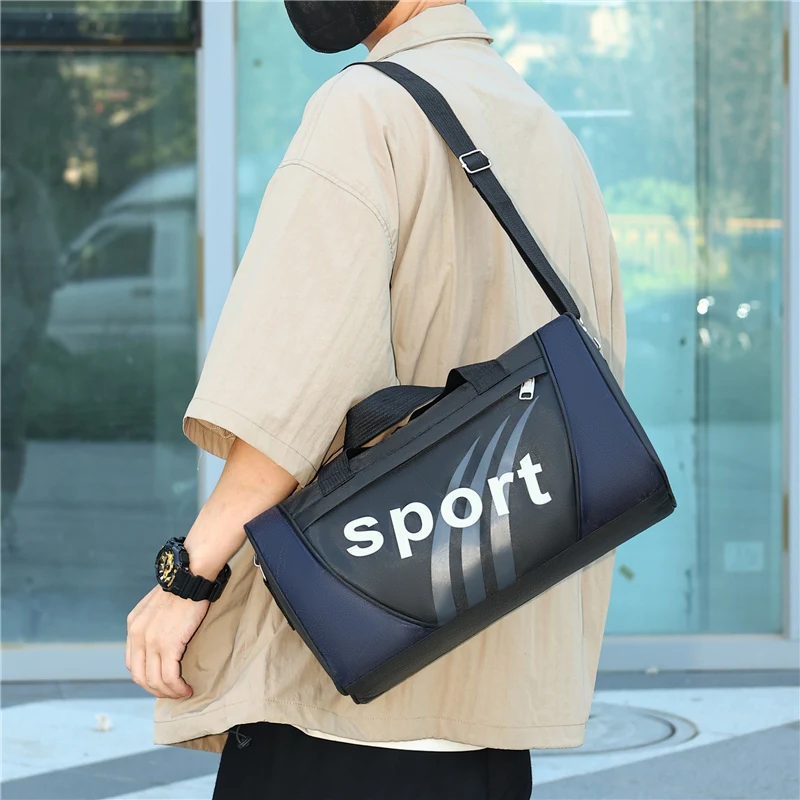 ユニセックスジムバッグアウトドアクロスボディショルダーバックパックキャリーオントラベルバッグパーソナライズされたダッフル一晩旅行ヨガスポーツバッグ