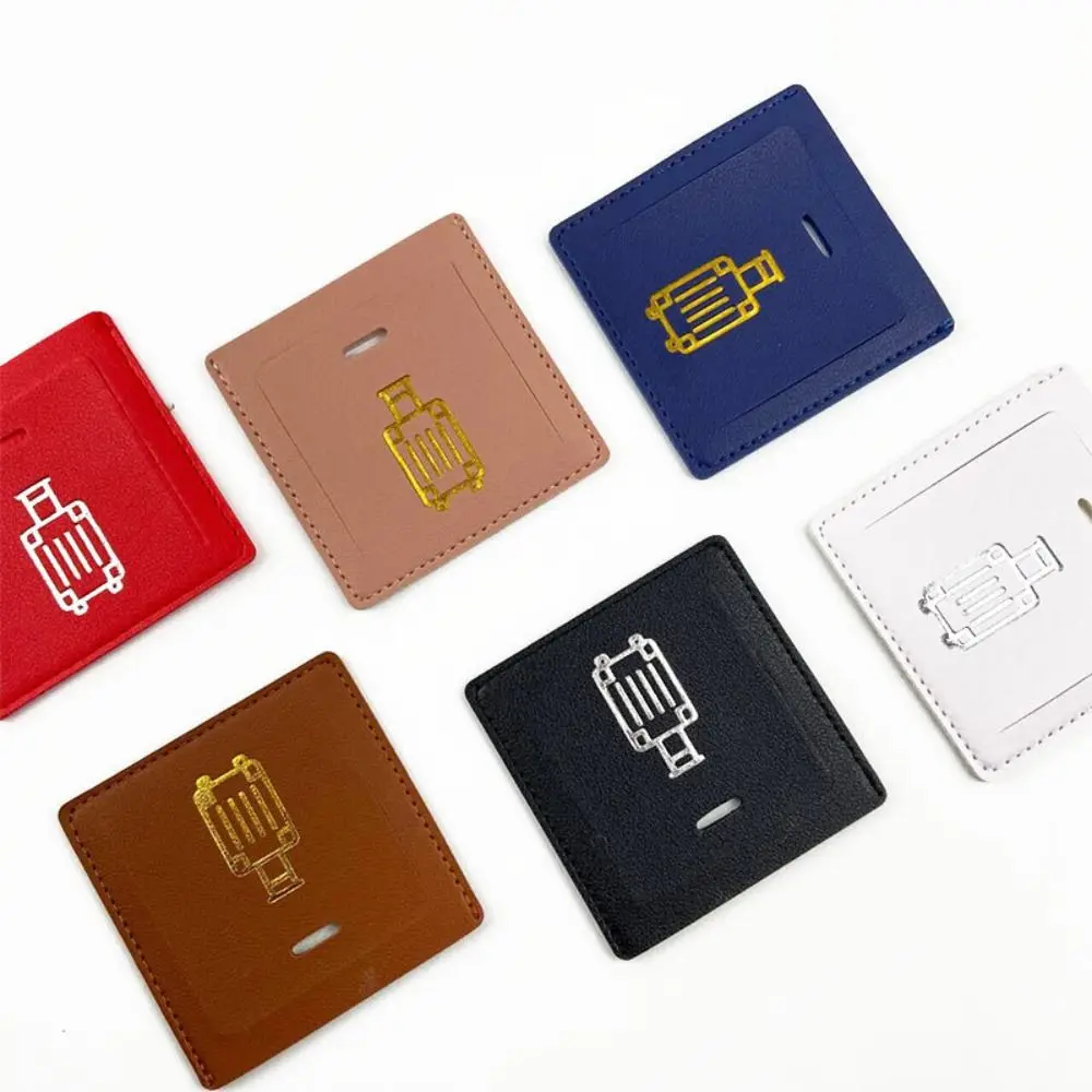 Square Luggage Tag - Boarding Pass Design - close-up view