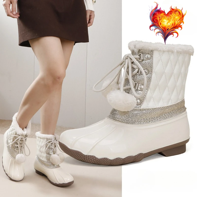 

Новые зимние ботинки, женские зимние теплые уличные ботинки, модные водонепроницаемые нескользящие зимние ботинки