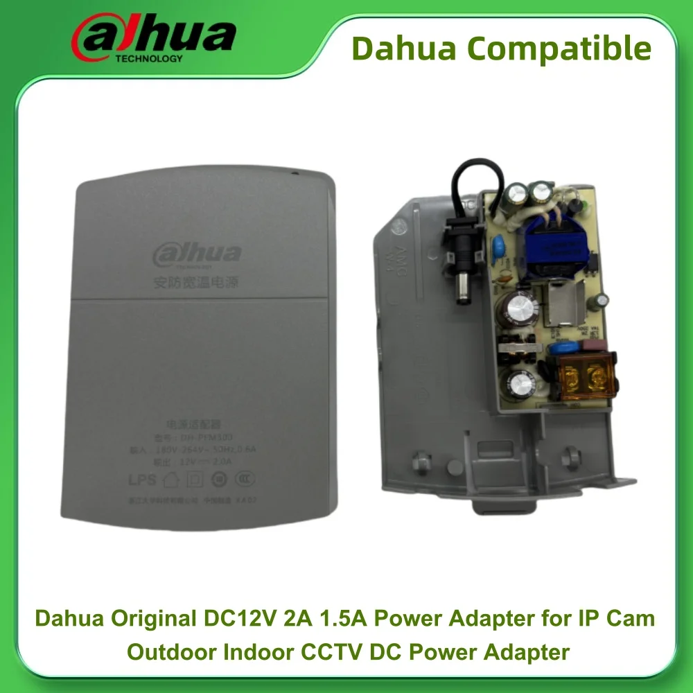 

Dahua PFM300 Water-proof DC 12V 2A Camera Power Adapter AC180~264V Over Current Voltage Load Protection CCTV Fire Protection