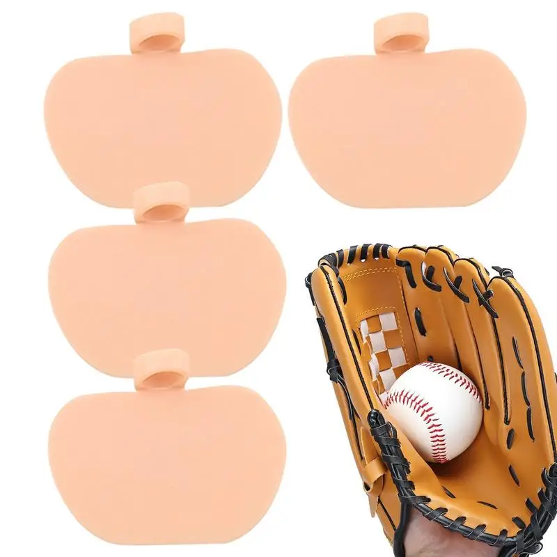 Baseball Palm Pad Professional Glove Sting Pad 4pcs Portable Baseball Accessories Reusable Padded Inner Glove for Left and Right