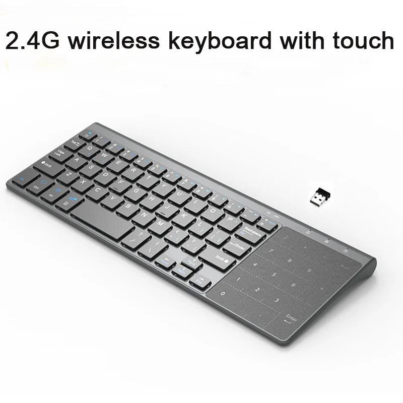 2.4G Wireless Smart TV Computer External Keyboard Ultra-Thin Touch Pad Structure Remote Control Wireless Keyboard