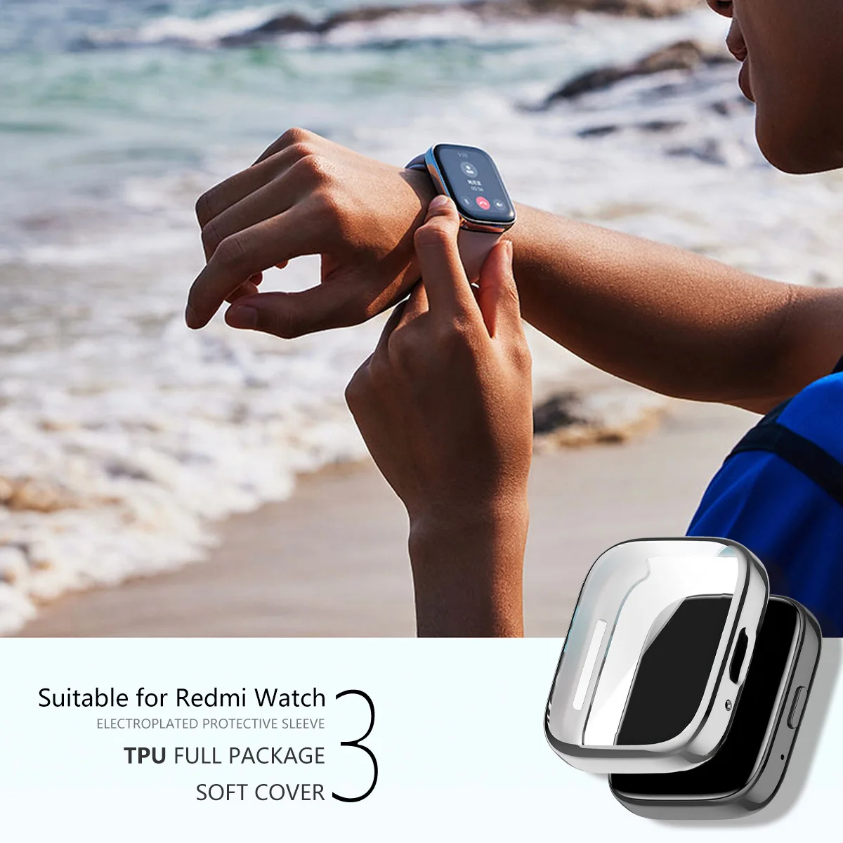 Screen Protector Cover for Xiaomi Redmi Watch 3 Case TPU Soft Silicone Case Glass For Redmi Watch 3 Active/Lite Smart Watchband