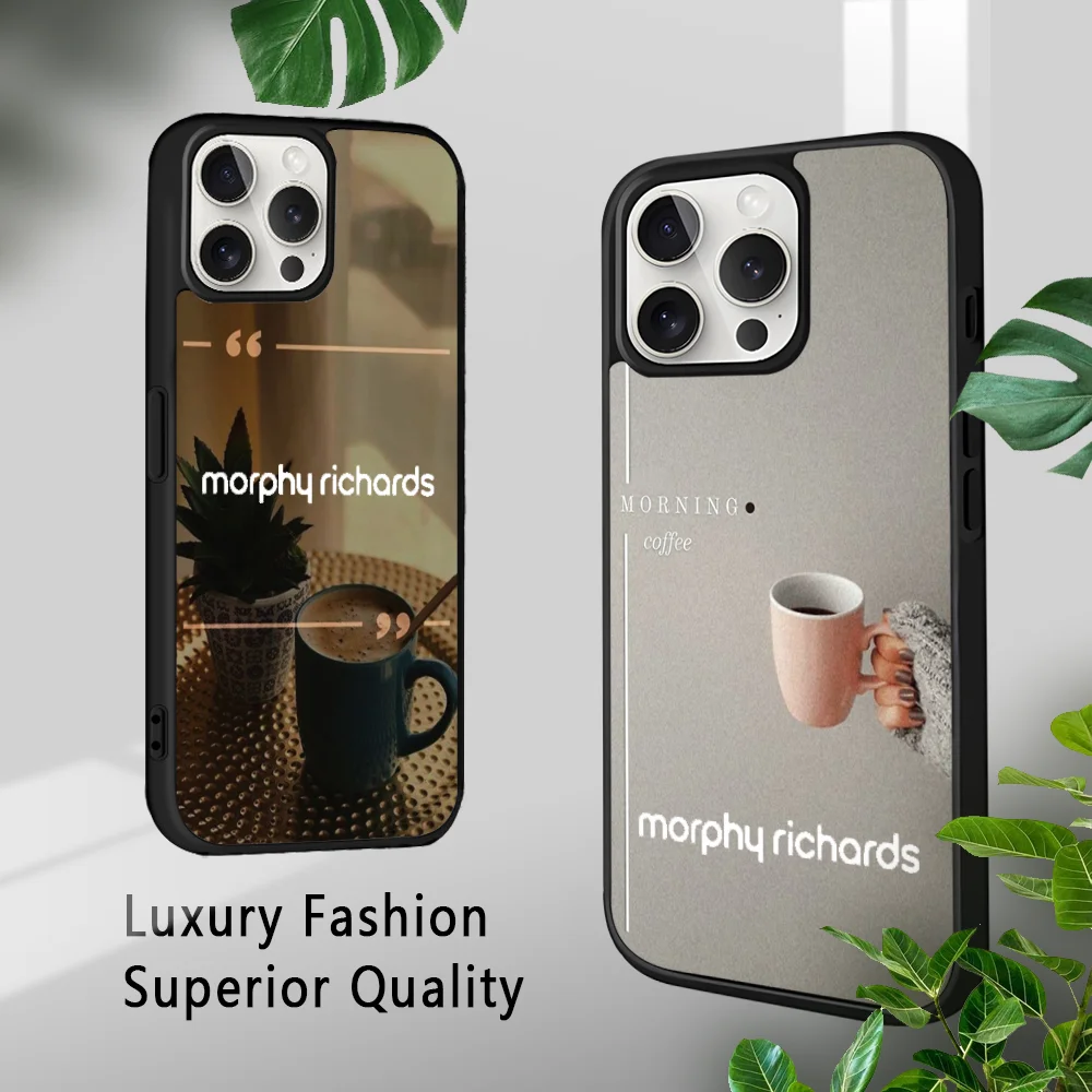 M-Morphy-Richardes Coffee Phone Case For iPhone 16 15 14 13 12 11 Pro Xs Max Mini Plus Celulares Hard Funda