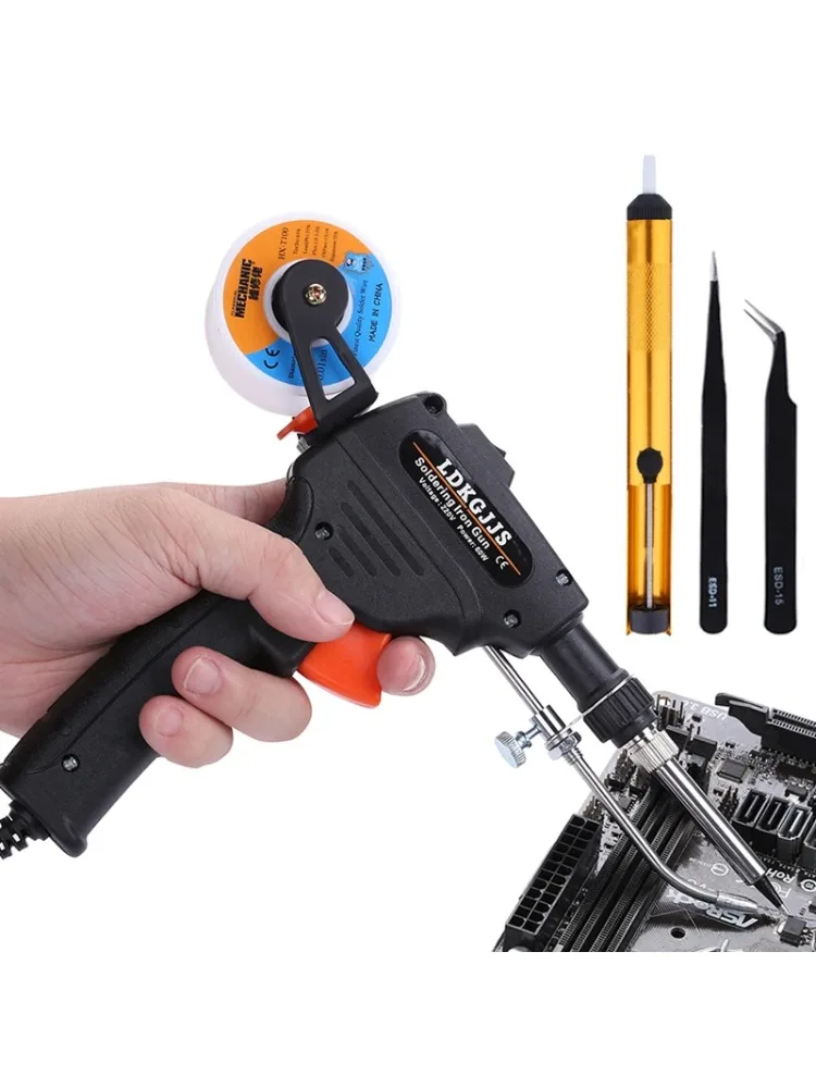 Fer à souder électrique portatif 110V/220V 60W, pistolet à souder à chauffage interne, envoi automatique de l'étain BGA, outils de soudage
