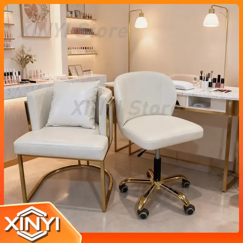 Foot Therapy Waiting Chair for Salon Furniture Makeup Chair Leisure Sofa Stool Modern Hair Salon Chair for Beauty Spa Clinic