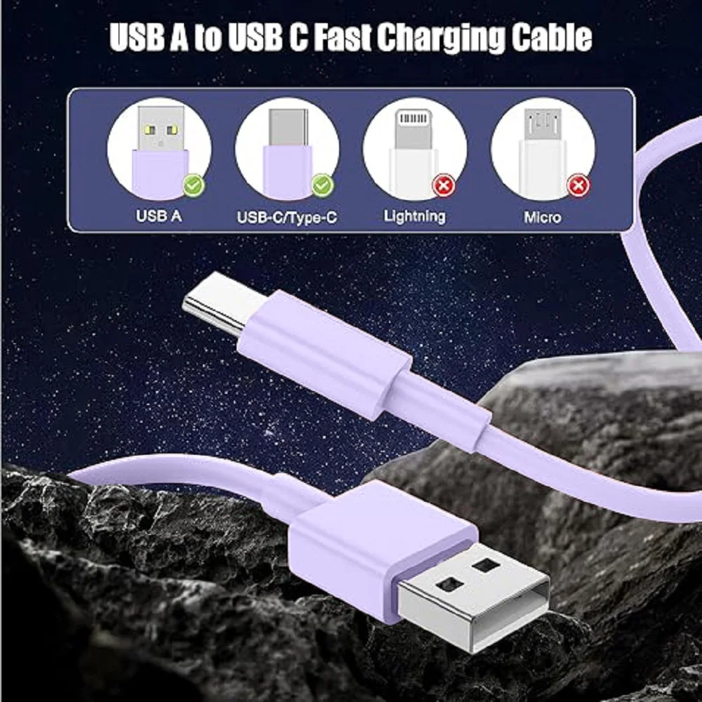 USB A to Type C Mobile Phone Cables Fast Charging USB Adapter Cable For Samsung Huawei USB C Data Cable 1pcs/2pcs/3pcs/4pcs/5pcs - view 6