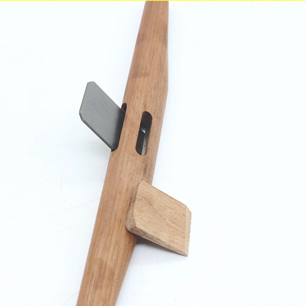 

Handheld Woodworking Spokeshave Tool Adjustable Planer Steel Blade Comfortable Wood Handle Wear-Resistant Bottom