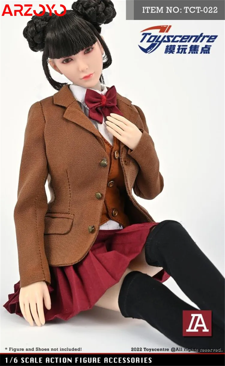 Spielzeug zentrum 1/6 Maßstab TCT-022 Schule jk Uniform weibliches Anzug hemd Falten rock Set Modell fit 12 ''Soldat Action figur Körper