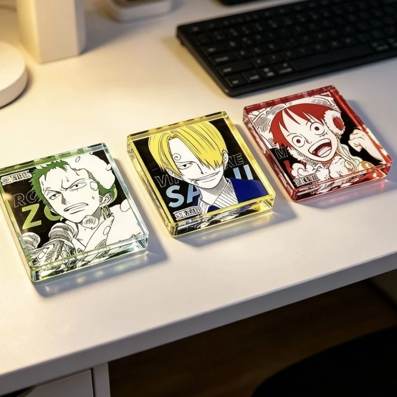 Figura de acrílico de One Piece Roronoa Zoro, diseño de dibujos animados, linda, kawaii, bidimensional, soporte decorativo, tarjeta, accesorio de anime, venta al por mayor