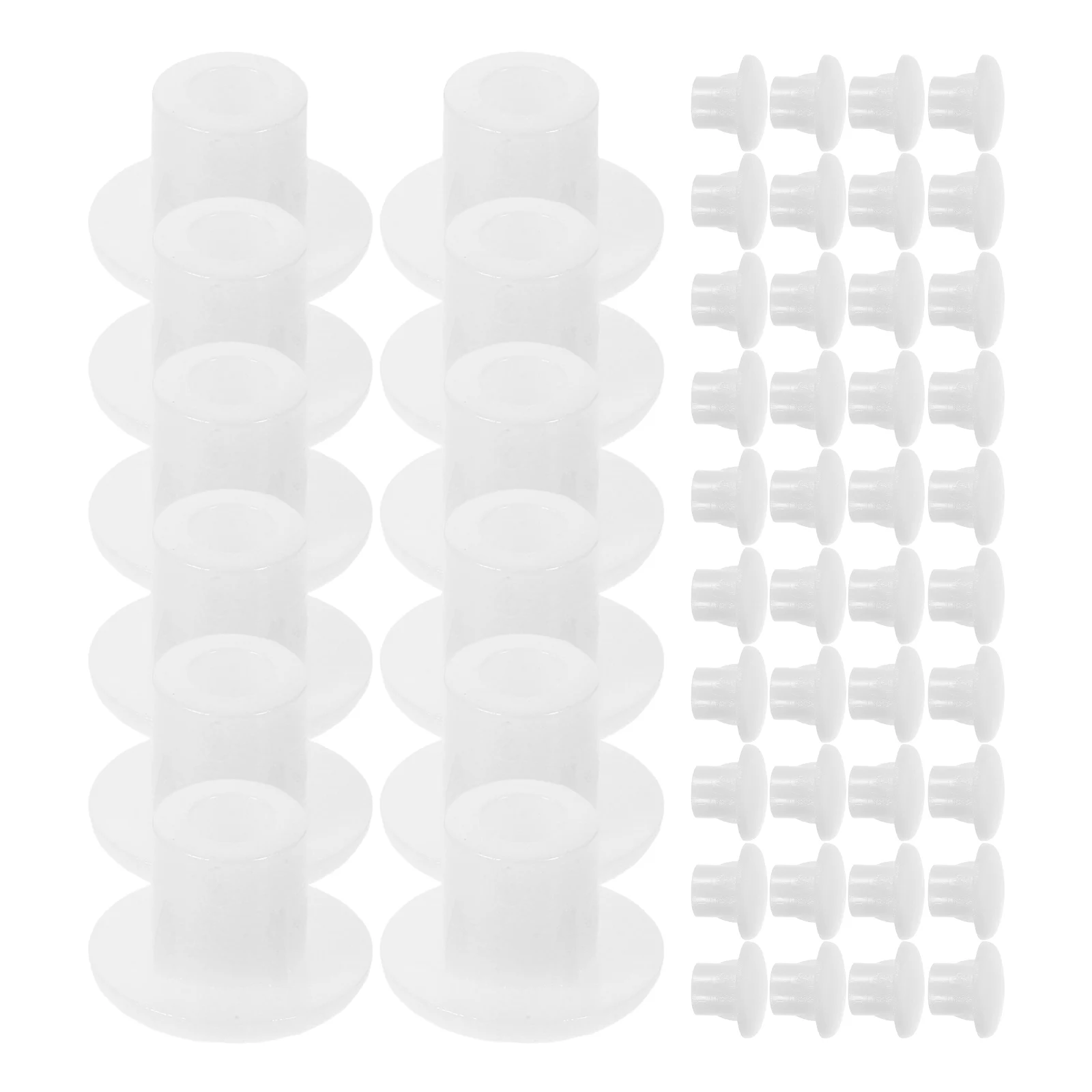 

500Pcs White Plastic Hole Plugs Round Screw Covers Furniture Decorative End Caps for Cabinets Desks Shelves Screw Covers