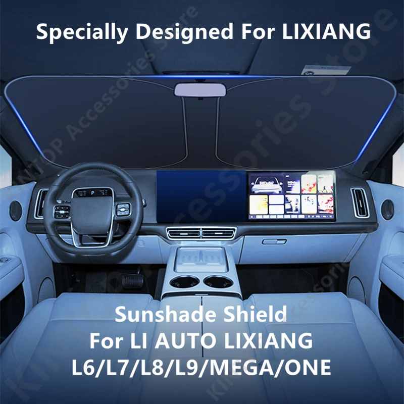 

For LI AUTO LIXIANG L6/L7/L8/L9/MEGA/ONE Sunshade Shield,Sunscreen And Insulation Interior Protection Accessories Refit