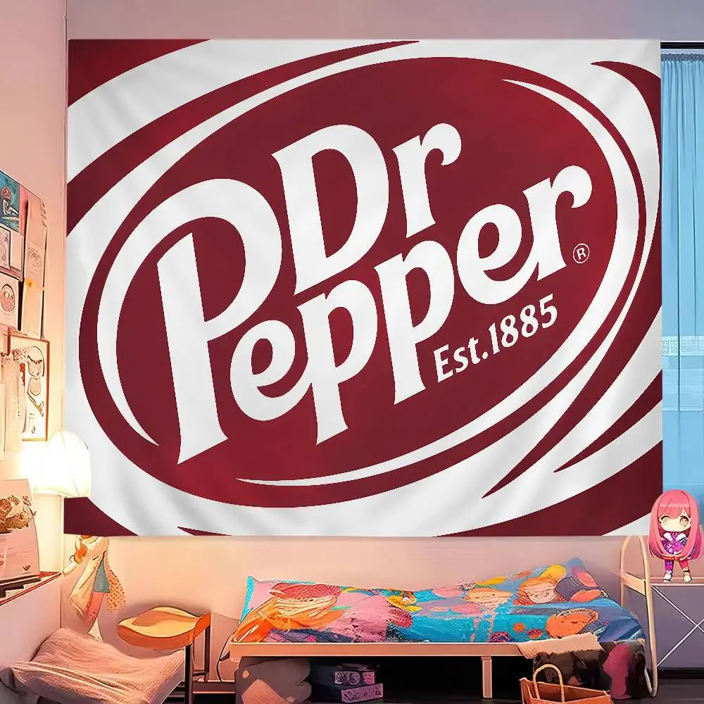D-Dr P-Peppers Logo Printed Large Wall Tapestry Cheap Hippie Wall Hanging Bohemian Wall Tapestries Mandala Home Decor