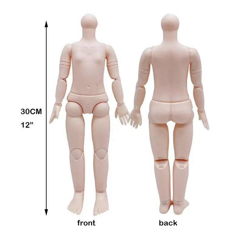 12/9/6 Inch Plastic 7 Joints Body For BJD Doll Accessories 30cm Kids Toys Things Items DIY Children Game Birthday Present Gifts