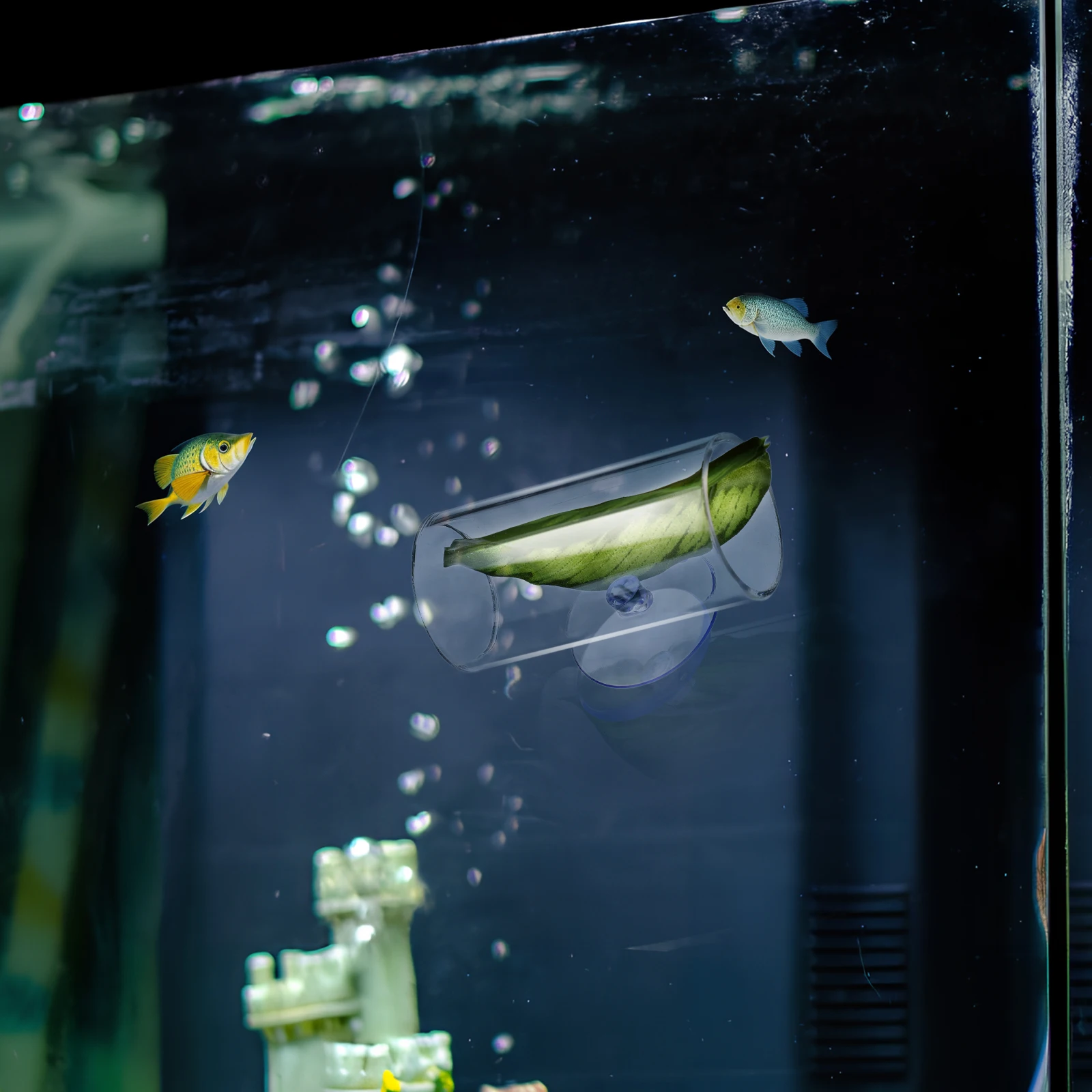 

2pcs Betta Fish Hideout Transparent Acrylic Leaf Cave for Small Fish Tank Decor Accessories Resting Spot Aquarium Tunnels