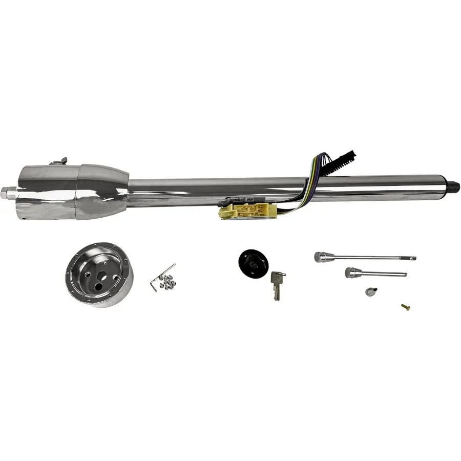 33 coluna de direção cromada com mudança de piso com chave para Chevrolet Corvette 1968-1980 ideal para restauração clássica de carros musculares
