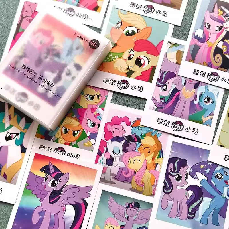 My Little Pony LOMO Card Rainbow Pony Daisy Luna Twilight Sparkle Peripheral High-definition Polaroid Photo Card Girl Gift