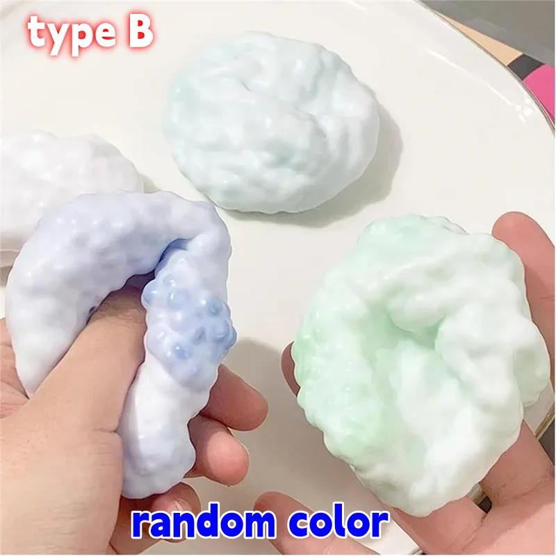 NEU Formbarer Vakuum-Squishy-Sandball Trauben-Stressball Stressabbau Lärmball Desktop-Quetschspielzeug Beruhigendes Spielzeug Geburtstagsgeschenk